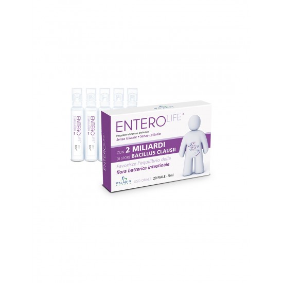 Пробиотик EnteroLife®, 2 млрд. активни пробиотици, 20 флакона х 5 ml