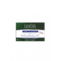 Подкрепа за химически третирана и изтощена коса - Luxéol формула с кератин, 90 капсули