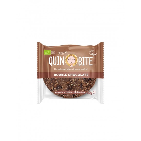 Био курабийка QUIN BITE - Двоен шоколад, 50 g