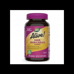 Alive! Hair, Skin & Nails Gummies/ Алайв! Коса, кожа и нокти, 60 желирани таблетки Nature’s Way