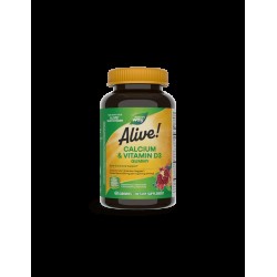 Alive! Calcium + D3 Gummies / Алайв! Калций + D3, 60 желирани таблетки Nature’s Way