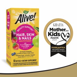 Alive! Hair, Skin & Nails Multivitamin - Алайв! Мултивитамини за коса, кожа и нокти, 60 софтгел капсули Nature’s Way