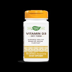 Vitamin D3 Dry Form/ Витамин D3 (сух) 400 IU х 100 капсули Nature’s Way