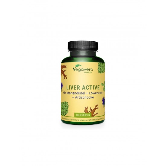 Liver Active Complex/ Билкова смес за черния дроб, 90 капсули, 100 Vegan Vegavero