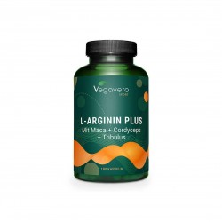 Л-Аргинин Плюс Мака, Кордицепс и Трибулис -  L-Arginin Plus (mit Maca, Cordyceps, Tribulus), 270 капсули Vegavero