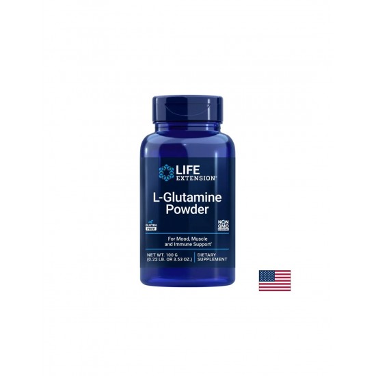 В подкрепа на мускулите и чревната функция -  L-Глутамин, 100 g прах