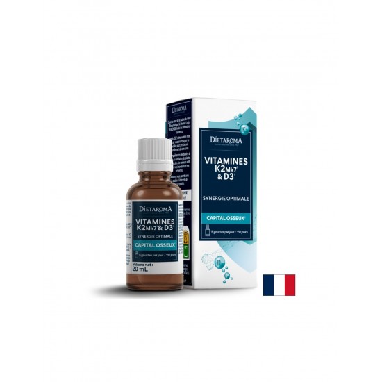 Грижа за костите - Витамин D3+ K2, 20 ml капки