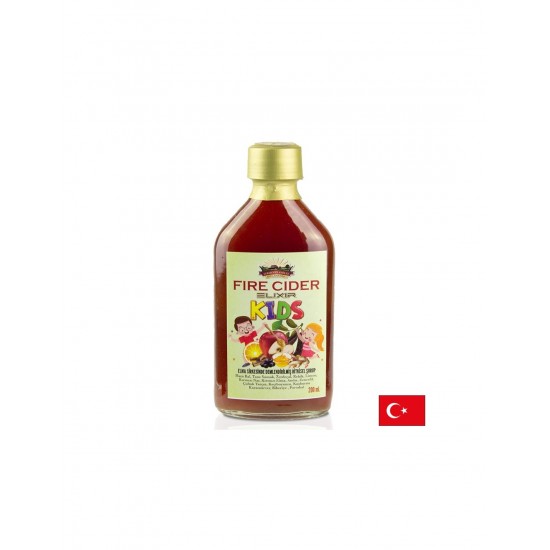Имуноукрепващ еликсир за деца – ябълков оцет с мед и билки, 200 ml
