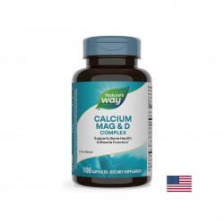 Calcium Magnesium & D/ Калций с Магнезий и Витамин D х 100 капсули Nature’s Way