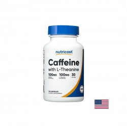 Енергия и добро настроение - Кофеин 100 mg + L-Теанин 100 mg, 30 капсули