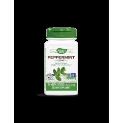 Peppermint Leaf - Мента (лист) – за успокояване на раздразненото дебело черво 350 mg, 100 капсули Nature’s Way