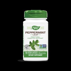 Peppermint Leaf - Мента (лист) – за успокояване на раздразненото дебело черво 350 mg, 100 капсули Nature’s Way