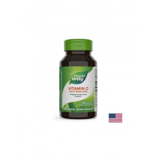 Витамин C с шипка - Vitamin C with Rose Hips 500 mg, 100 капсули Nature’s Way