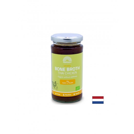 Пилешки костен бульон - био - Със зеленчуци, подправки и сол, 240 ml