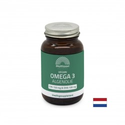 Веган Омега-3 от водорасли - Подкрепа за сърцето и мозъчната функция, EPA 150 mg, DHA 100 mg, 60 капсули