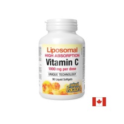 Liposomal High Absoprtion Vitamin C - Липозомен витамин С 500 mg, 90 софтгел капсули Natural Factors