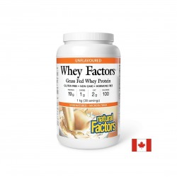 Чист суроватъчен протеин Whey Factors® - Неовкусен, за мускули и възстановяване, 1 kg прах