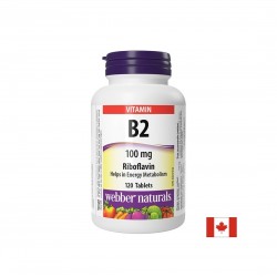 Витамин B2 (рибофлавин) - За енергия и здрава кожа, 100 mg х 120 таблетки