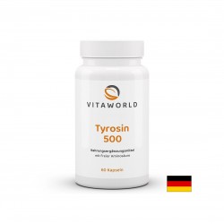 L-Тирозин – За синтеза на тиреоидни хормони и концентрация, 500 mg, 120 капсули
