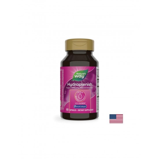Колаген с хиалуронова киселина и МСМ Hydraplenish® - Красива кожа и здрави стави, 750 mg, 60 капсули Nature’s Way