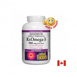 RxOmega-3 Maximum Triple Strength / Рибено масло, 1425 mg (900 mg EPA/DHA)х 150 софтгел капсули Natural Factors
