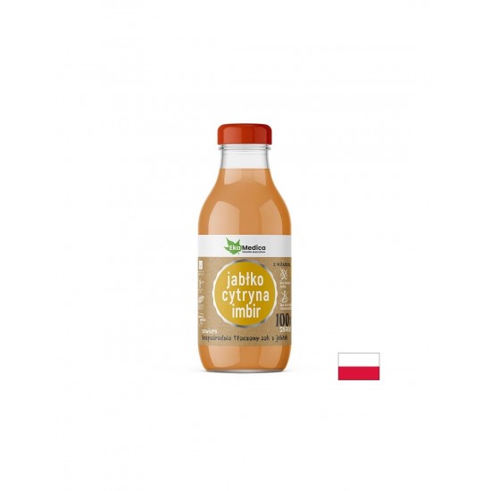 Ябълка + Лимон + Джинджифил – Имунна защита и свеж тонус, сок 300 ml