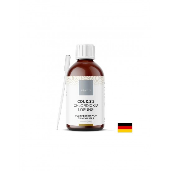 Хлорен диоксид (CDL) 0,3% – Разтвор за дезинфекция на питейна вода, 250 ml