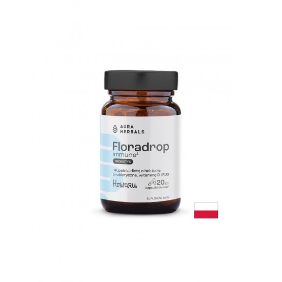 Пробиотик + Витамин D3 – Имунитет и здраве на червата Floradrop, 10 млрд. CFU, 20 капсули