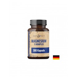 Магнезий 200 mg (комплекс от 9 форми) + B6 и Пантотенова киселина – За мускули, енергия и нервна система, 300 капсули