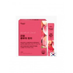 Ферментирала комбуча с праскова – освежаваща напитка - Пробиотична подкрепа и енергия, 30 сашета