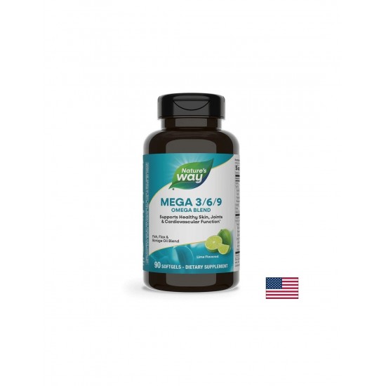 Mega 3/6/9 Omega Blend/ Омега 3/6/9, 90 софтгел капсули Nature’s Way