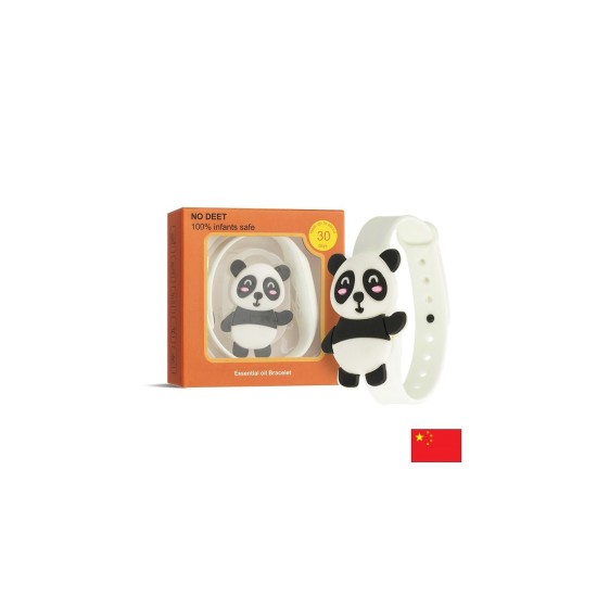 Репелентна гривна „Панда“ за деца – Натурална защита от комари с етерични масла Репелентна гривна „Панда“ за деца – Натурална защита от комари с етерични масла