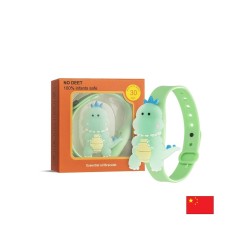 Репелентна гривна „Динозавър“ за деца – Натурална защита от комари с етерични масла