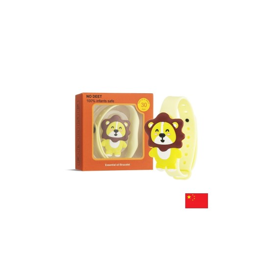 Репелентна гривна „Лъвче“ за деца – Натурална защита от комари с етерични масла