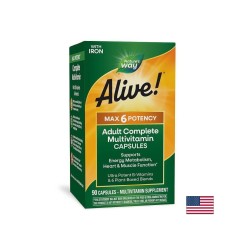 Alive!® Max6 Max Potency Multivitamin / Алайв! Мултивитамини максимум сила, 90 капсули Nature’s Way
