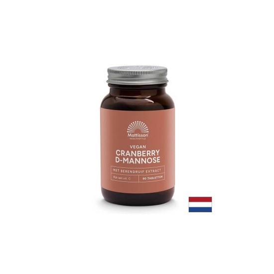 Уринарно здраве- Червена Боровинка , D-Маноза с Екстракт от Мечо Грозде, 90 таблетки Mattisson Healthstyle