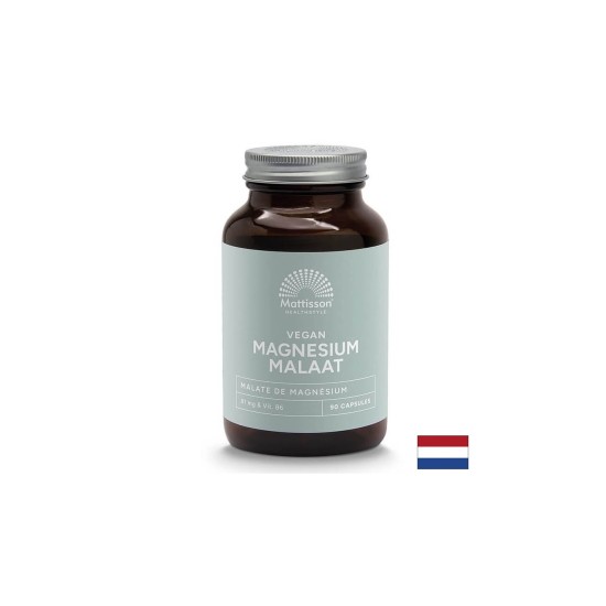 Сърдечна, нервна и мускулна функция - Магнезий (малат), 90 капсули Mattisson Healthstyle