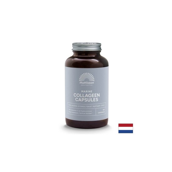 Рибен колаген (тип 1) с витамин С и хиалуронова киселина - Marine Collagen Peptan, 180 капсули Mattisson Healthstyle