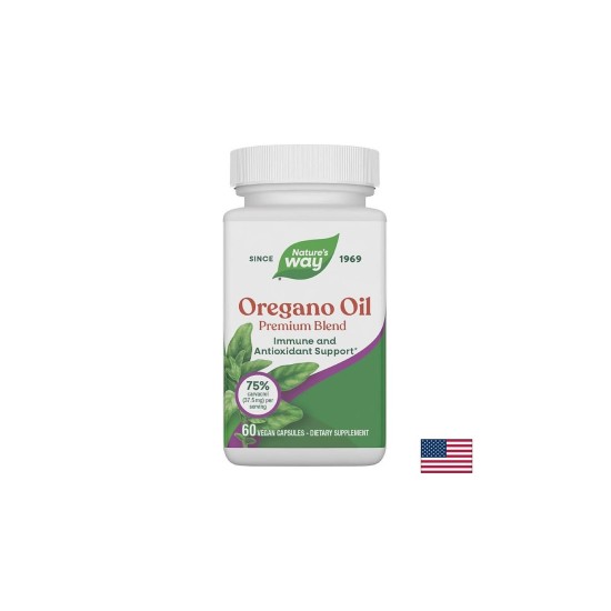 Oregano Oil 75-85% Carvacrol/ Риган масло х 60 капсули Nature’s Way