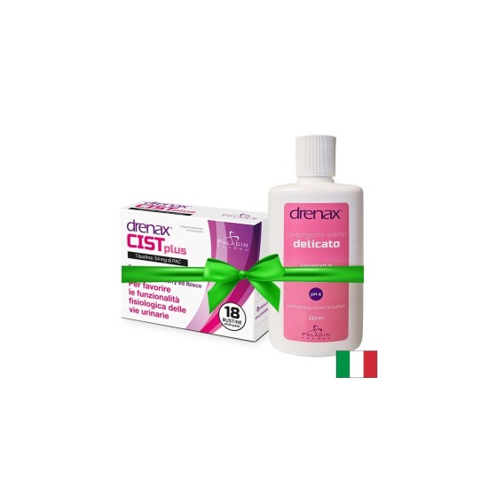 Промо пакет интимно здраве - Интимен гел Drenax® 220 ml + Drenax® с червена боровинка, 18 сашета
