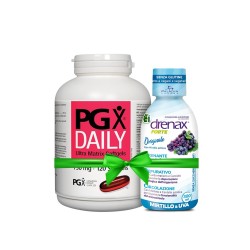 Промо пакет "Стройна фигура" - PGX® Daily Ultra Matrix 750 mg x 120 капсули + Диуретична формула Drenax Forte 300 ml, 10 дози