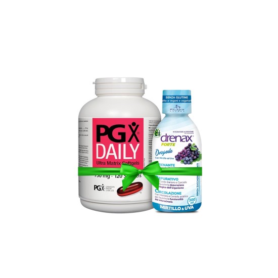 Промо пакет "Стройна фигура" - PGX® Daily Ultra Matrix 750 mg x 120 капсули + Диуретична формула Drenax Forte 300 ml, 10 дози