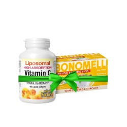 Промо пакет  "Антиоксидантна защита" - Липозомен витамин С 500 mg х 90 капсули + Билков чай джинджифил и куркума 16 пакетчета