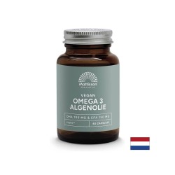 Веган Омега-3 от водорасли - Подкрепа за сърцето и мозъчната функция, EPA 150 mg, DHA 100 mg, 60 капсули