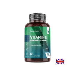 Витамин E 400 IU / 268 mg – Антиоксидантна защита и сърдечно здраве, 180 капсули