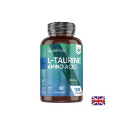 L-Таурин 500 mg – Енергия, издръжливост и сърдечно здраве, 180 капсули