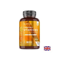 Витамин B12 (метилкобаламин) 1000 μg – Енергия и нервна система, 400 дъвчащи таблетки