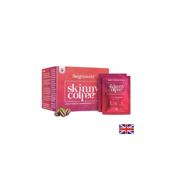 Skinny Coffee – 28 дневна програма за отслабване със зелено кафе, чай и L-карнитин, 28 сашета