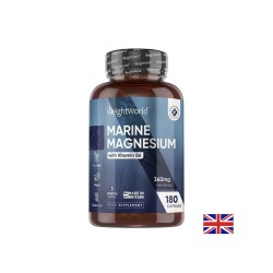 Морски магнезий 180 mg + Витамин B6 – Мускулна функция, 180 капсули