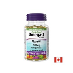 Омега-3 (веган) – За ясна мисъл, памет и сърдечна функция, 385 mg, 60 капсули